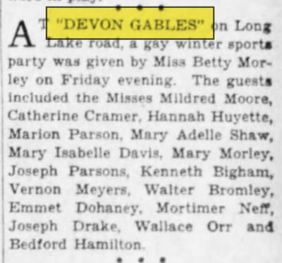 Devon Gables (Port O Three) - Feb 1929 Article